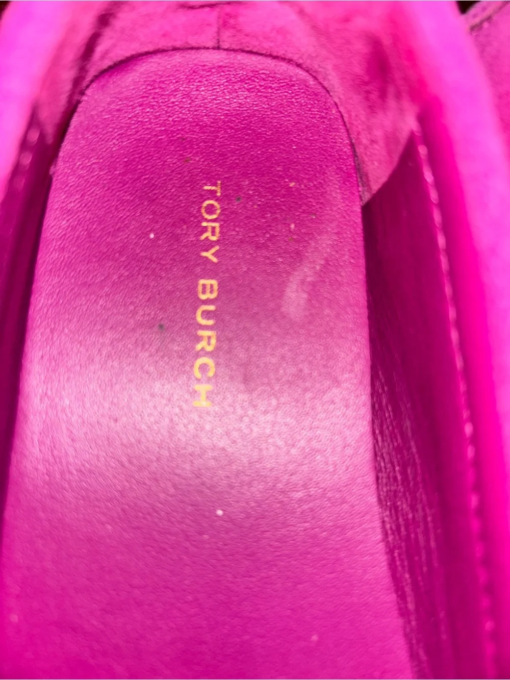 Tory Burch Hot Pink Suede Driving Loafers